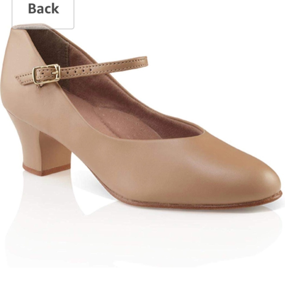 Capezio Character Heels Dress Pump Shoe Carmel Tan